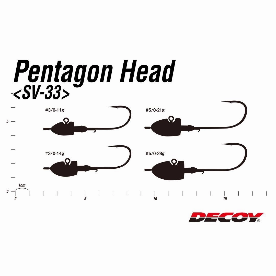 DECOY JIG HEADS SV-33 Pentagon Head