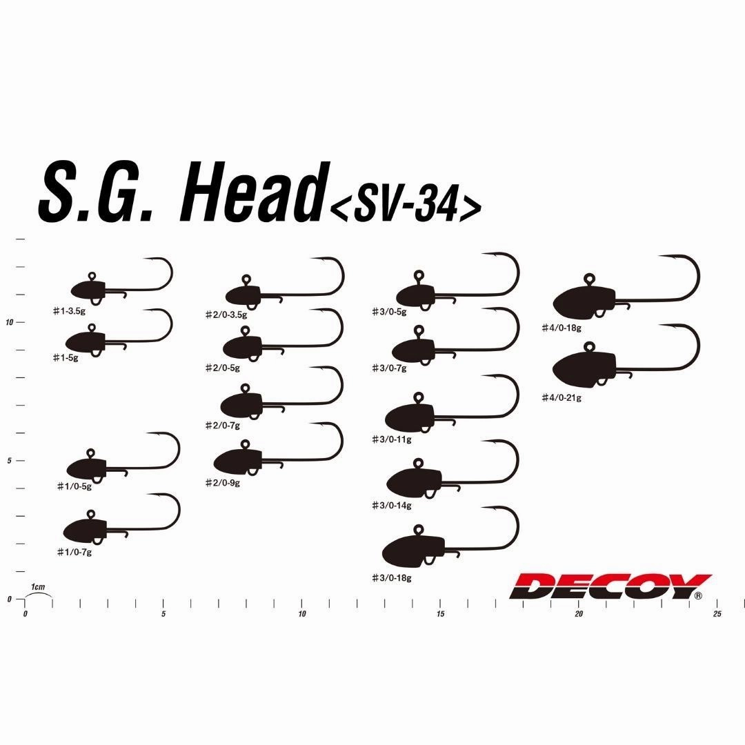 DECOY JIG HEADS SV-34 Salt Groove Head