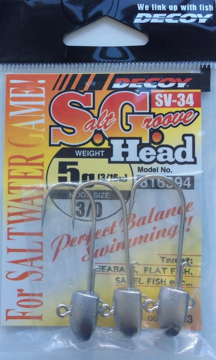 DECOY JIG HEADS SV-34 Salt Groove Head