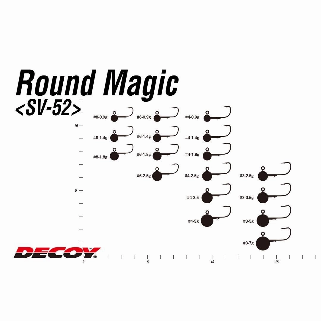 DECOY JIG HEADS SV-52 Round Magic