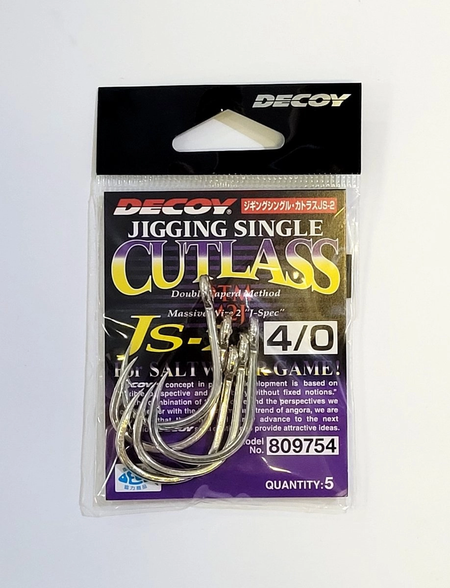 DECOY SINGLE HOOKS JS-2 Jigging Single Cutlass