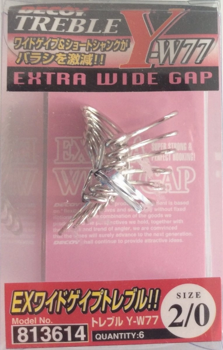DECOY TREBLE HOOKS Y-W77 Treble Hooks