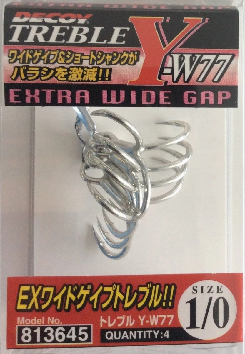 DECOY TREBLE HOOKS Y-W77 Treble Hooks