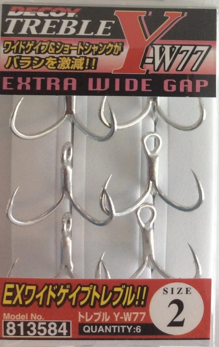 DECOY TREBLE HOOKS Y-W77 Treble Hooks