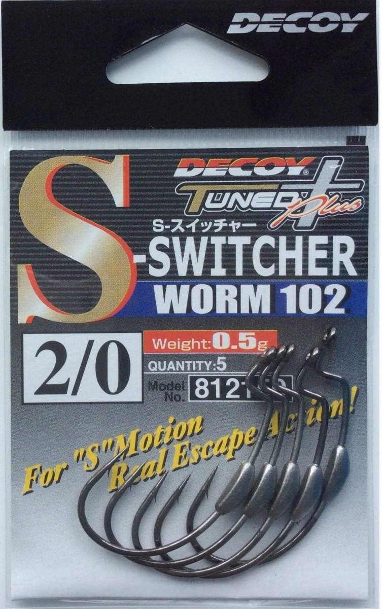 DECOY WEEDLESS HOOKS Worm102 S-Switcher