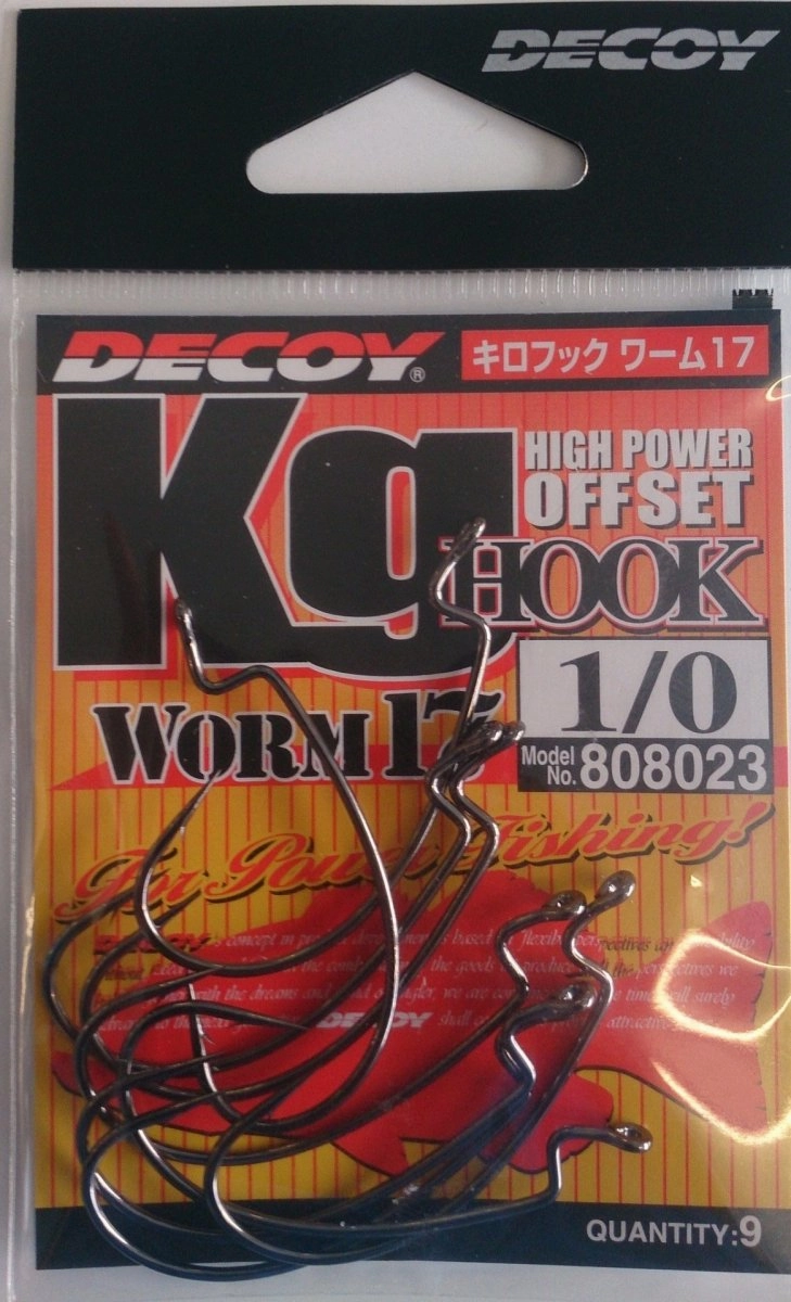 DECOY WEEDLESS HOOKS Worm17 KG High Power Offset Hook