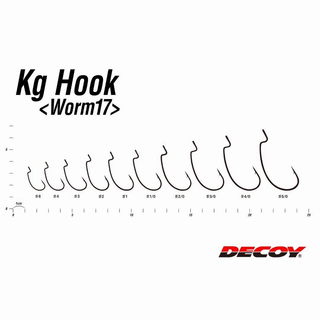 DECOY WEEDLESS HOOKS Worm17 KG High Power Offset Hook