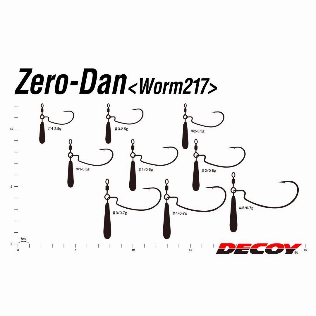 DECOY WEEDLESS HOOKS Worm217 Zero-Dan