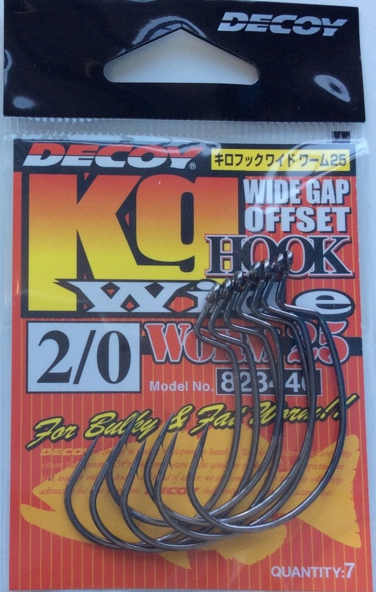 DECOY WEEDLESS HOOKS Worm25 KG Wide Hook