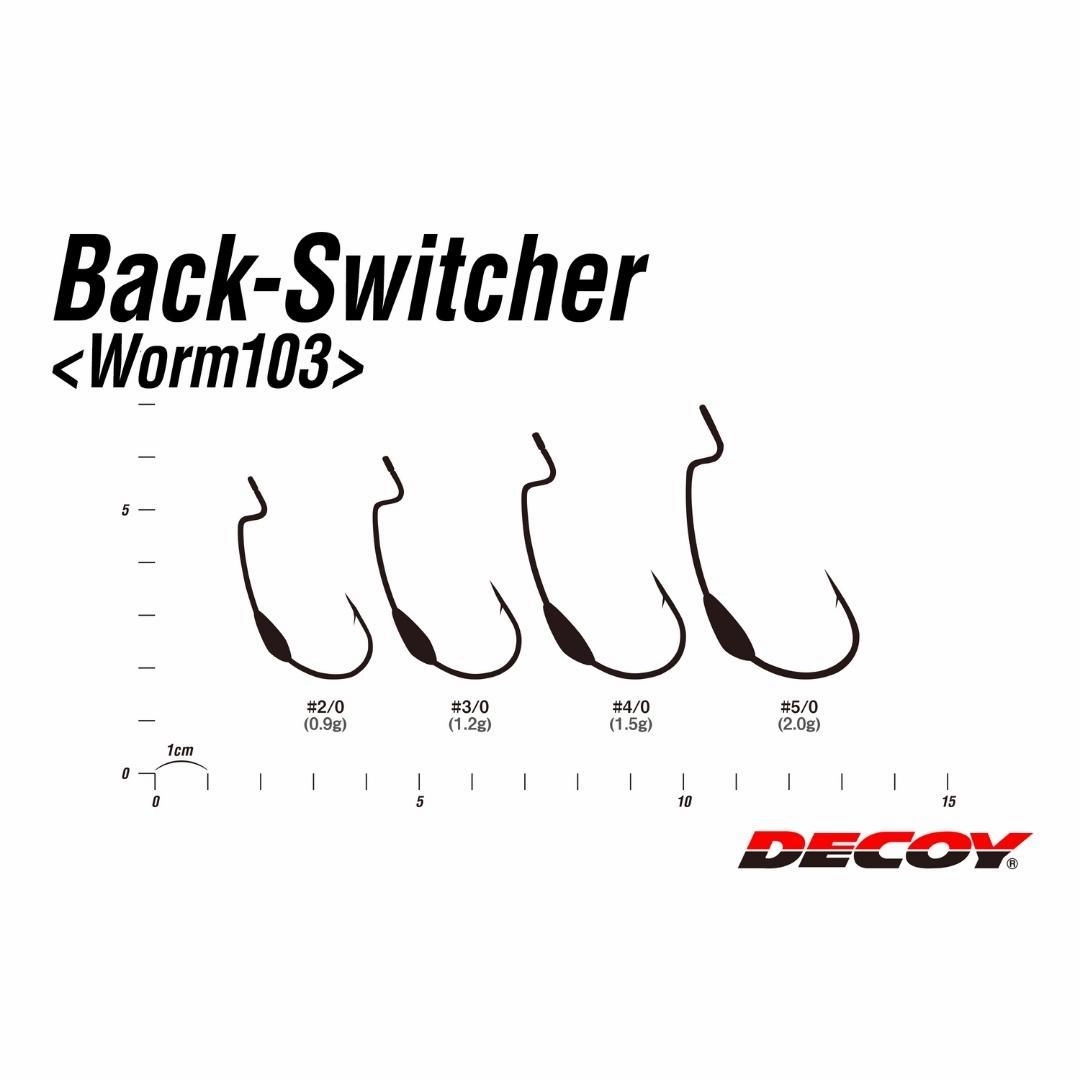 DECOY WEEDLESS HOOKS Worm 103 Back Switcher