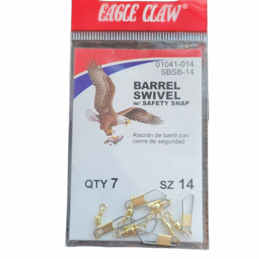 Eagle Claw Barrel Swivel with Safety snap