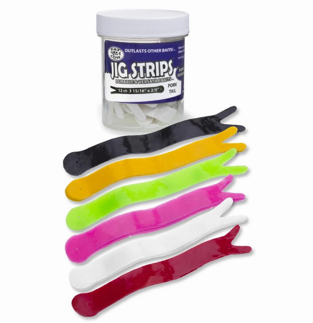 Fat Cow Jig Strips Fork Tail - 3-15/16" x 2/5"