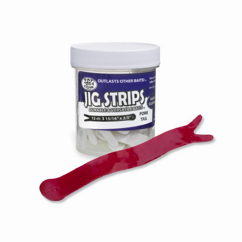 Fat Cow Jig Strips Fork Tail - 3-15/16" x 2/5"