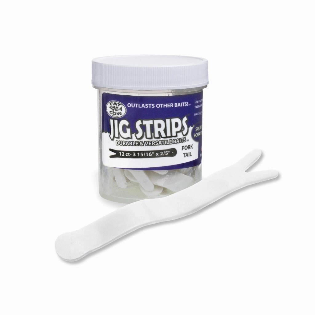 Fat Cow Jig Strips Fork Tail - 3-15/16" x 2/5"