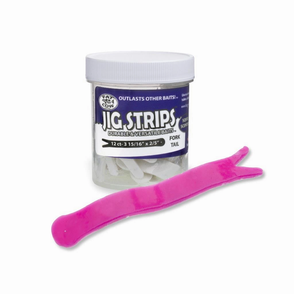Fat Cow Jig Strips Fork Tail - 3-15/16" x 2/5"