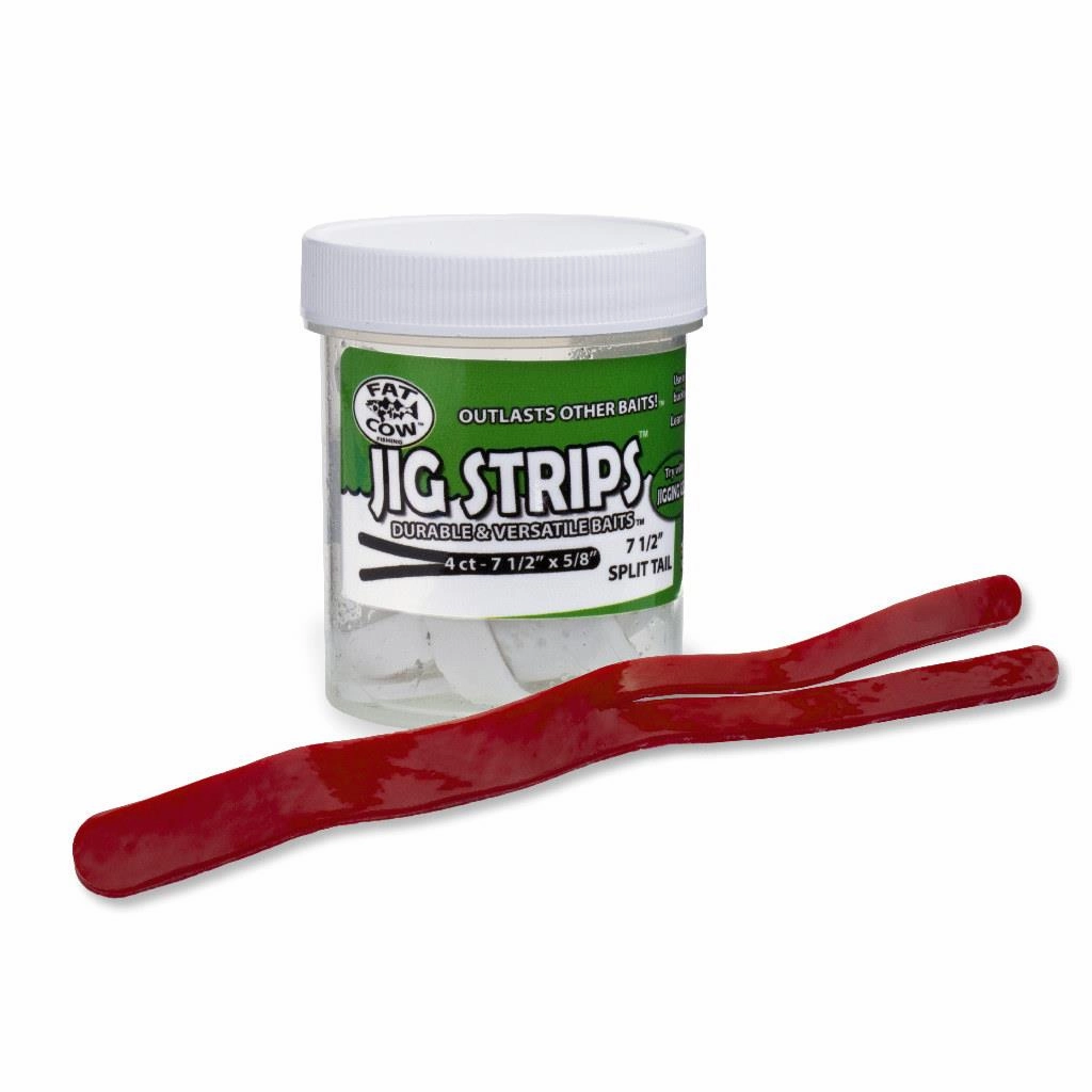 Fat Cow Jig Strips Split Tail - 5" x 1/2"