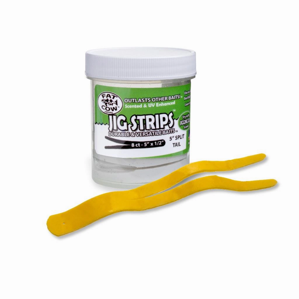 Fat Cow Jig Strips Split Tail - 5" x 1/2"