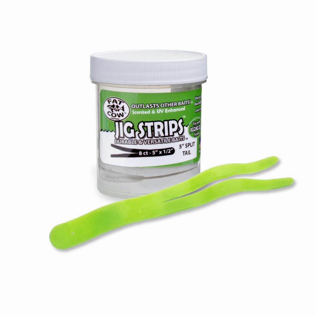 Fat Cow Jig Strips Split Tail - 5" x 1/2"