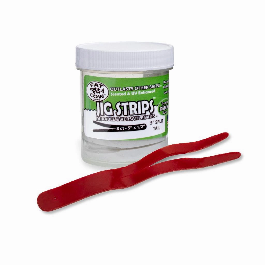 Fat Cow Jig Strips Split Tail - 5" x 1/2"