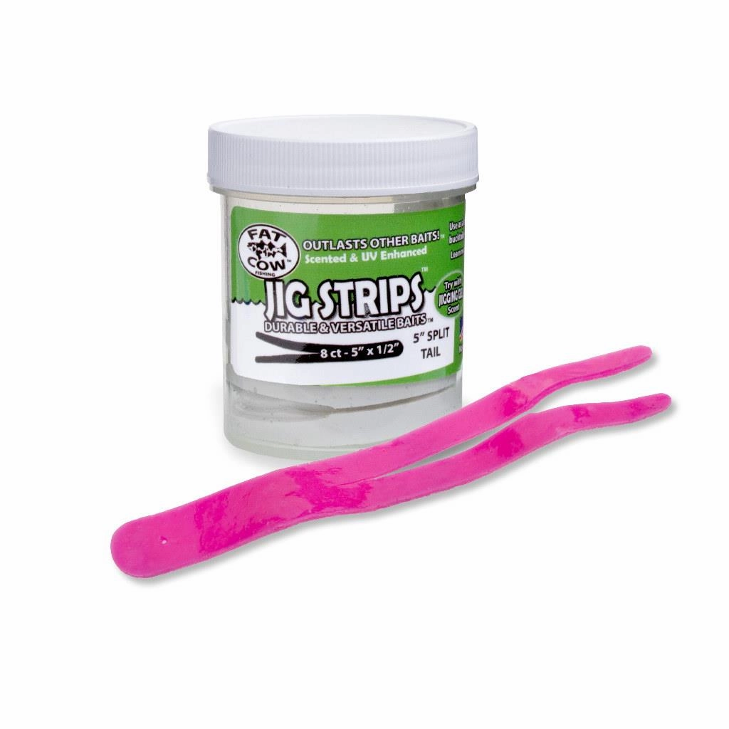 Fat Cow Jig Strips Split Tail - 5" x 1/2"