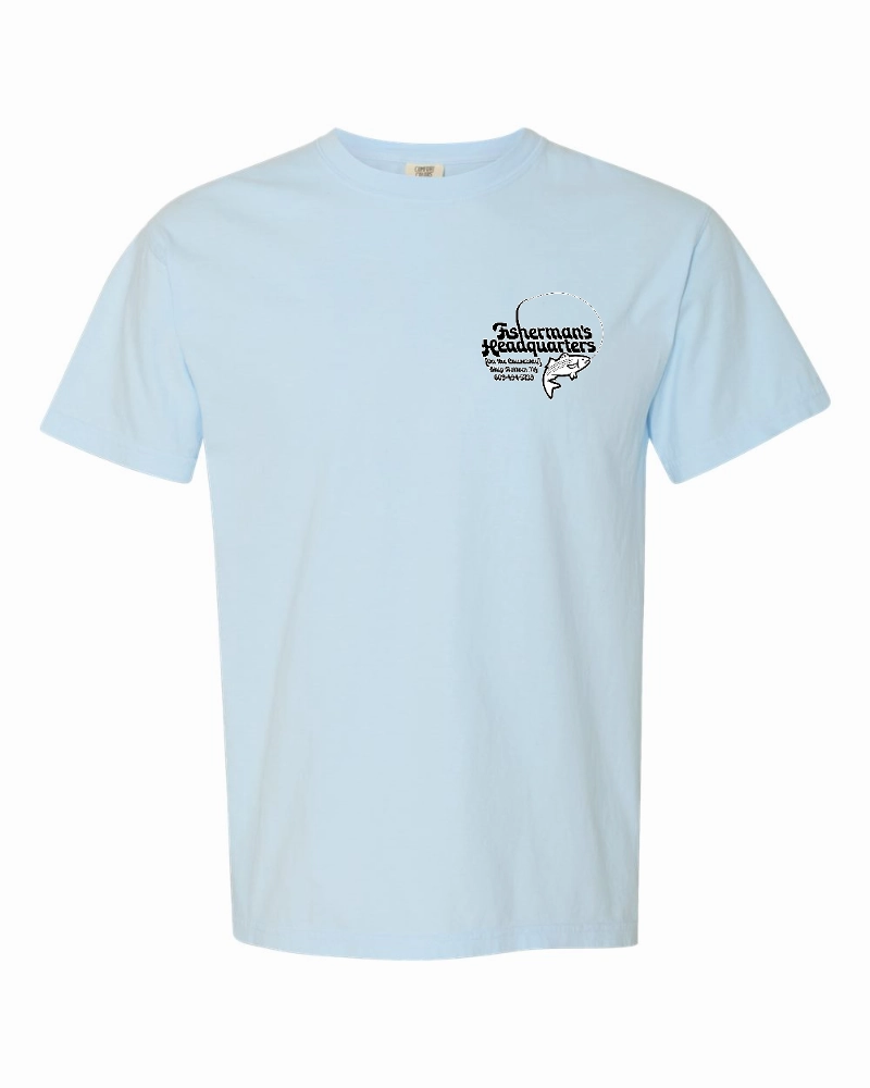 Fish Heads Bass Water Lines Comfort Colors T-Shirt