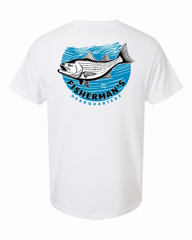 Fish Heads Bass Water Lines Comfort Colors T-Shirt
