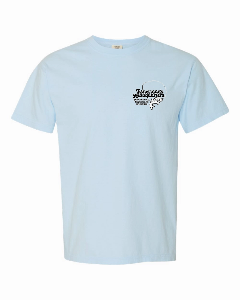 Fish Heads Bass Water Lines Comfort Colors T-Shirt