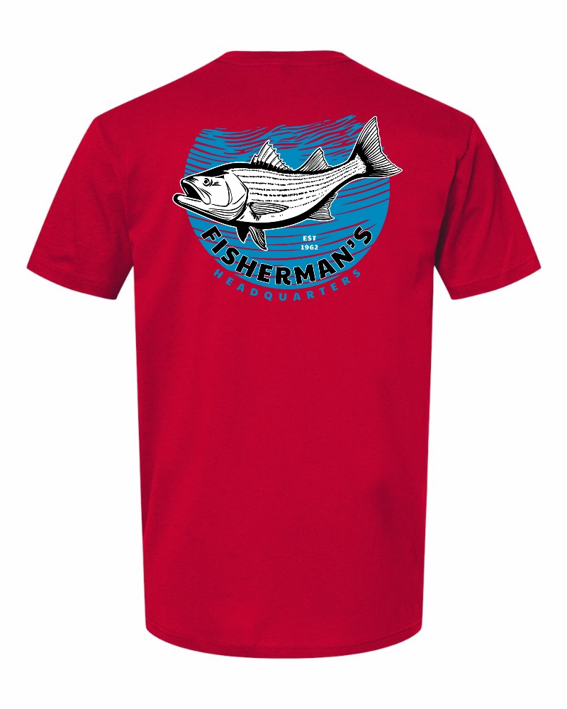 Fish Heads Bass Water Lines Next Level Classic T-Shirt