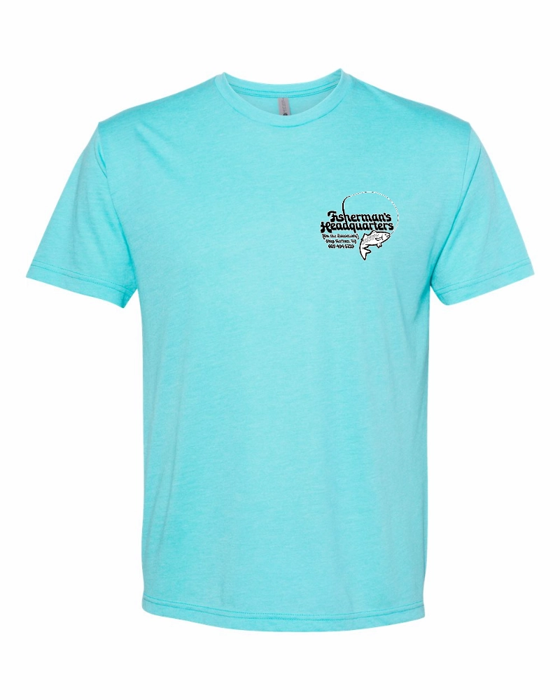 Fish Heads Bass Water Lines TriBlend T-Shirt