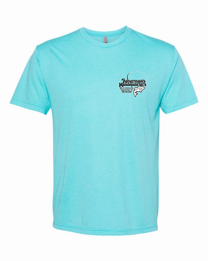 Fish Heads Bass Water Lines TriBlend T-Shirt