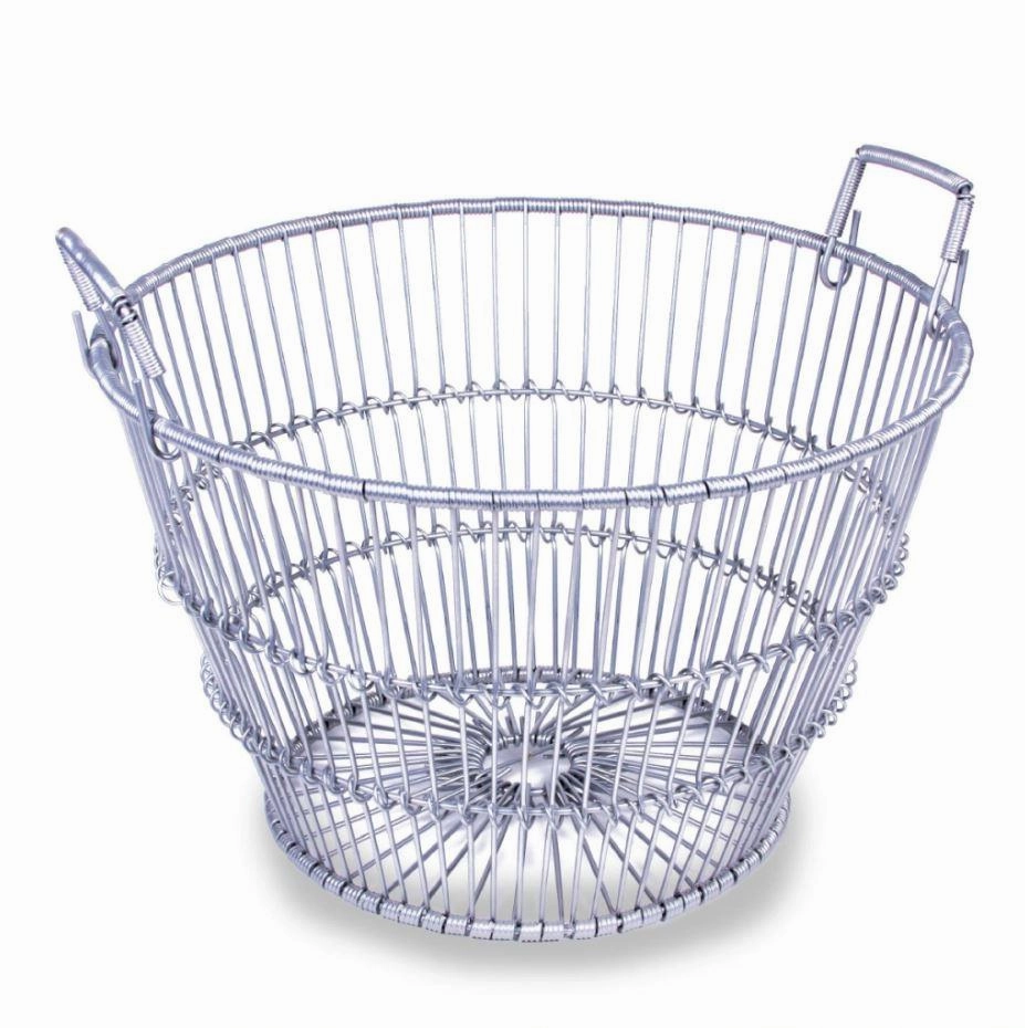 KB White Galvanized Wire Basket