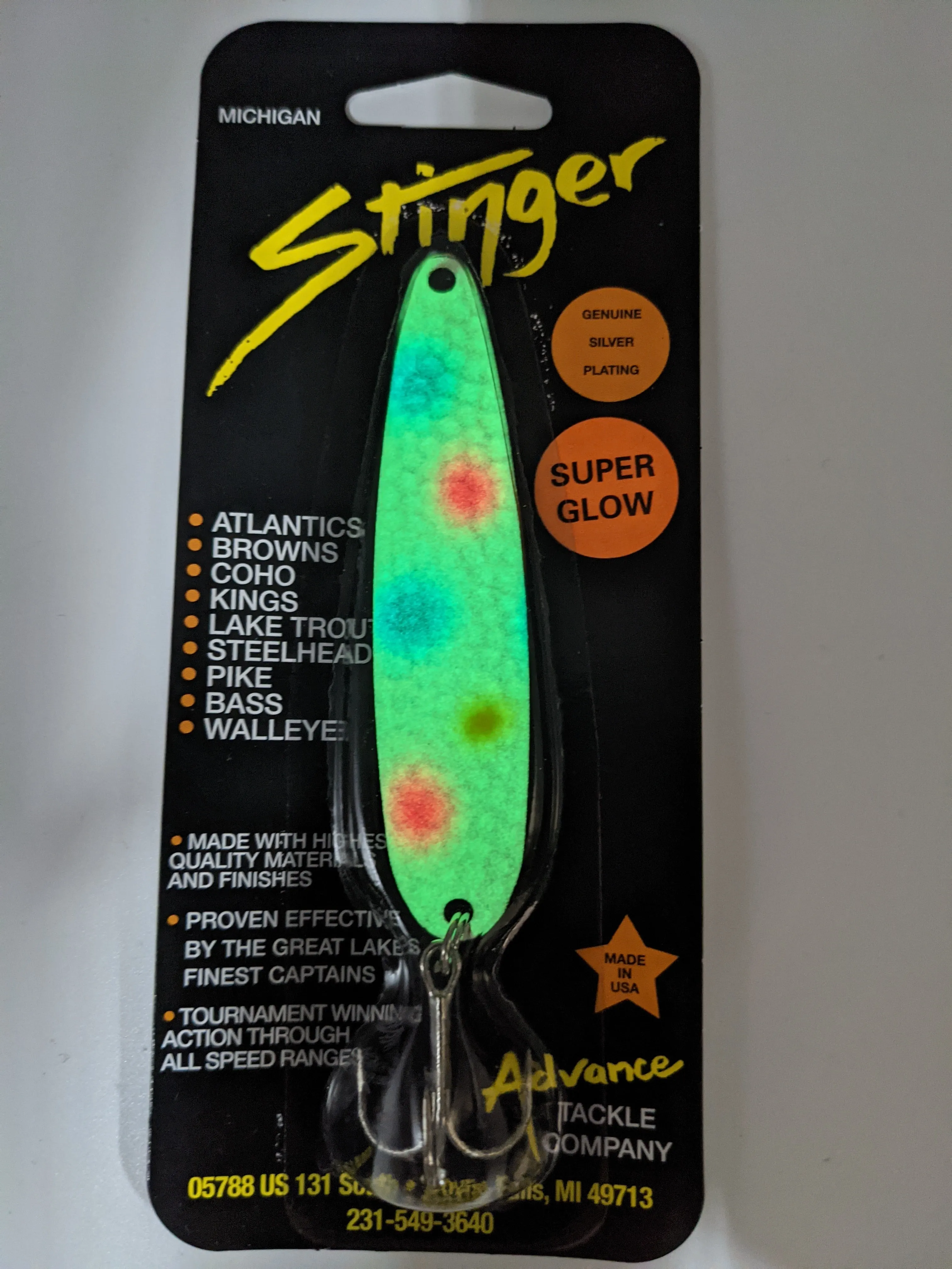 Michigan Stinger Standard 3.75" Spoon (Glow)