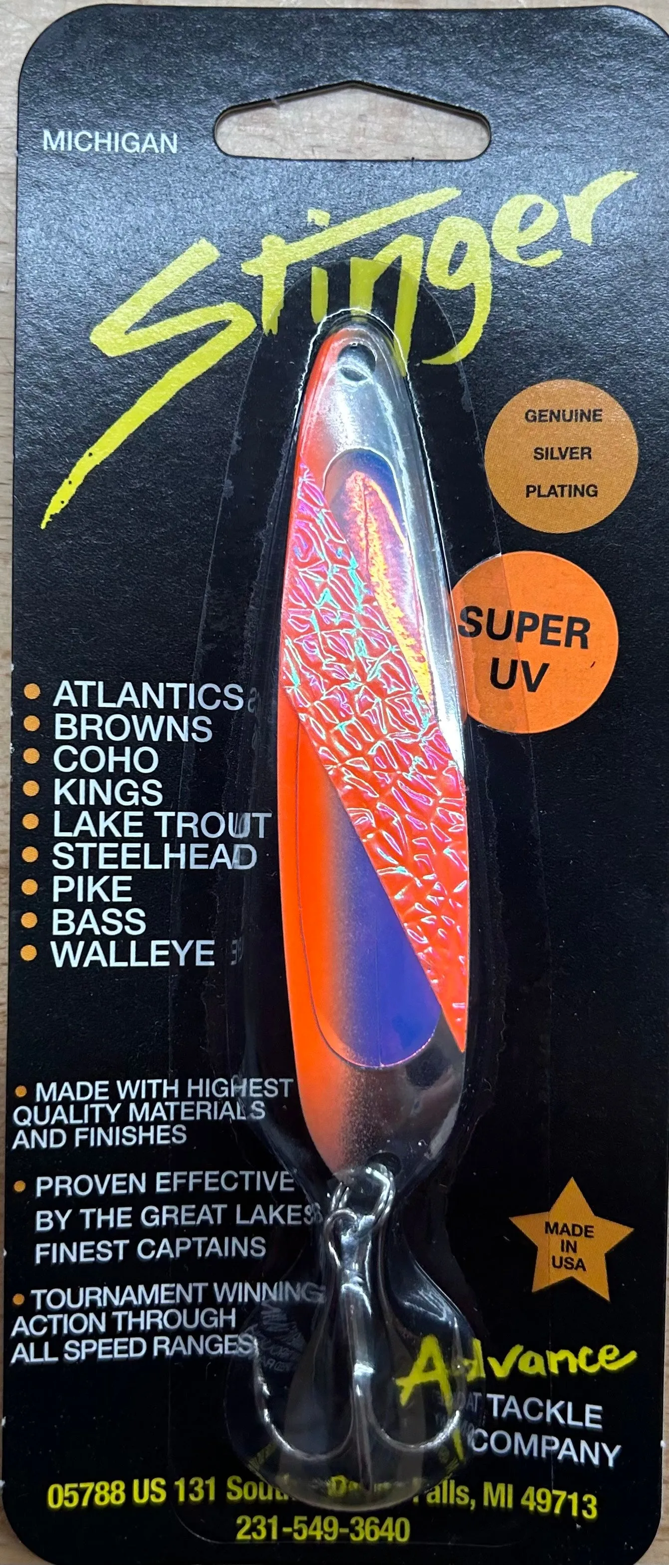 Michigan Stinger Standard 3.75" Spoon (Super UV)