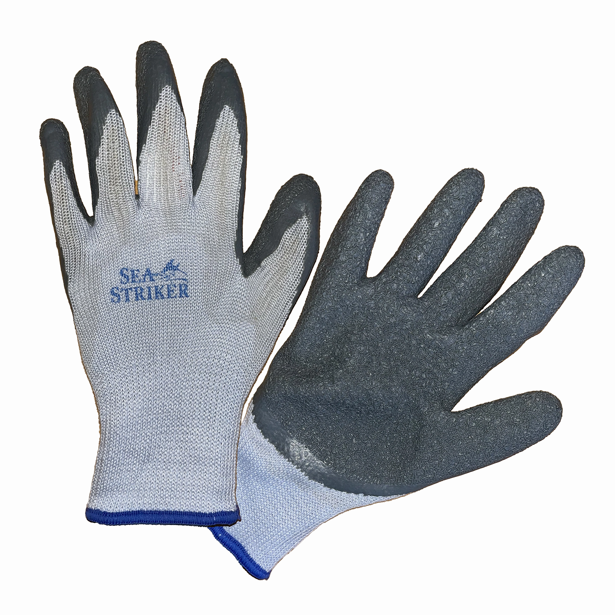 Sea Striker Men's Gray Knit Coated Gripper Gloves