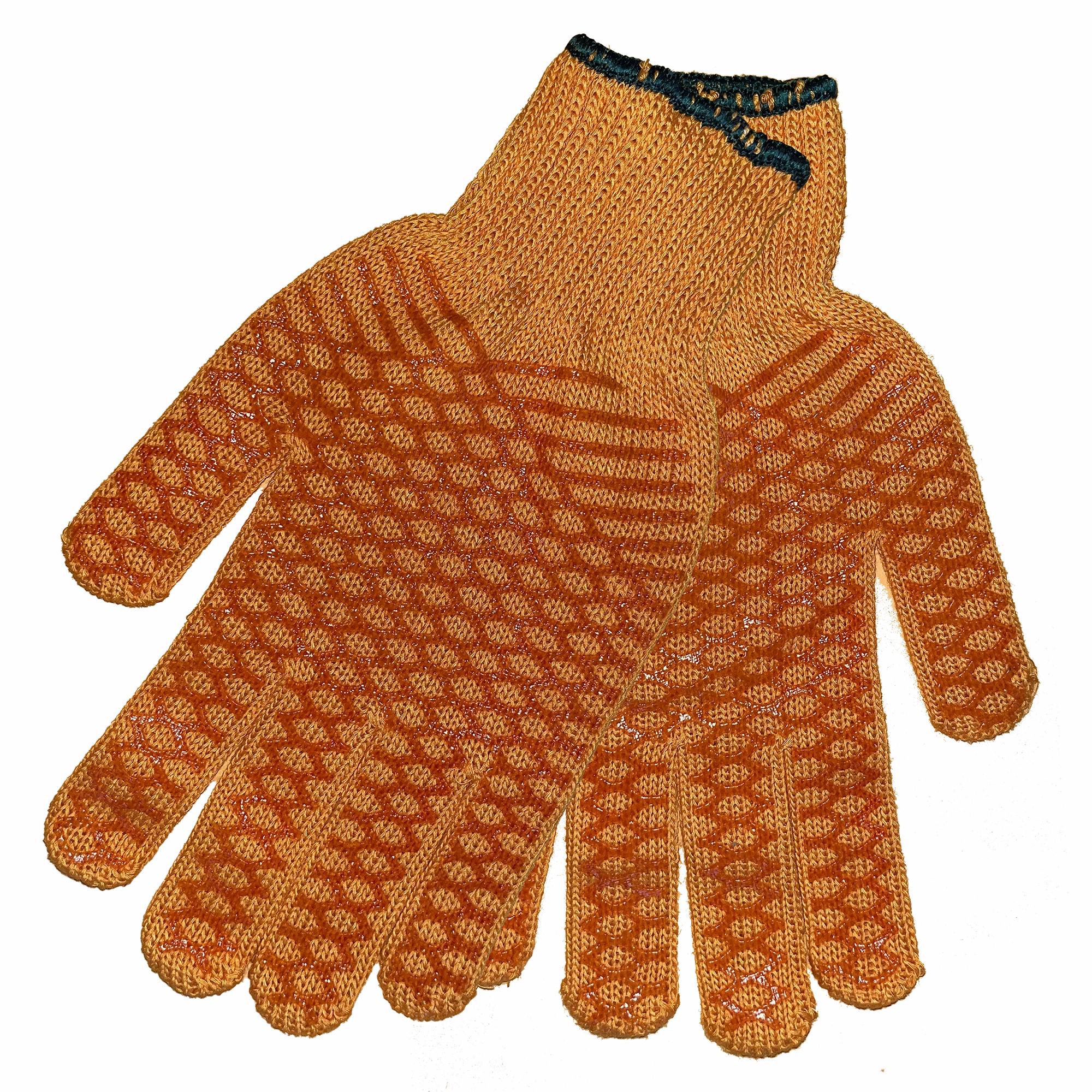 Sea Striker Men's Orange String Knit Gloves