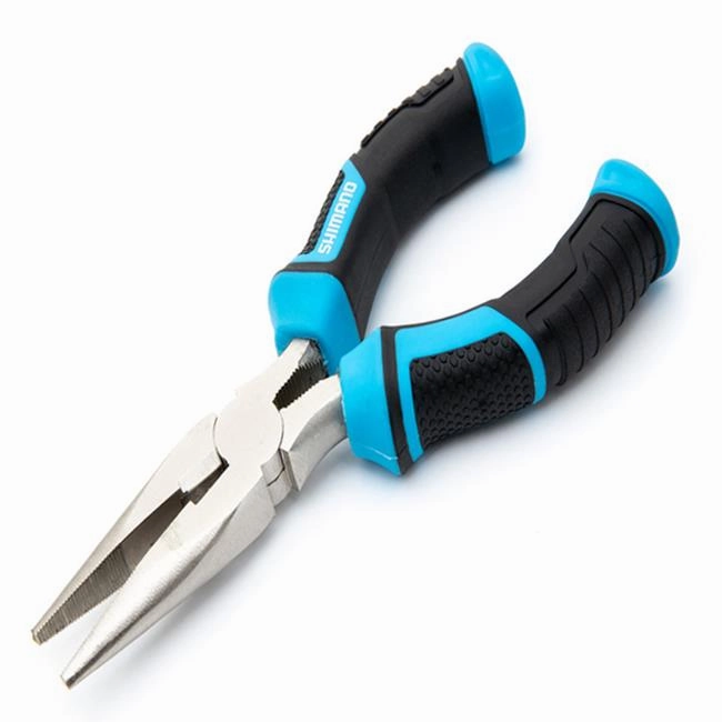 Shimano Brutas Silver Nickel 6-Inch Needle Nose Pliers