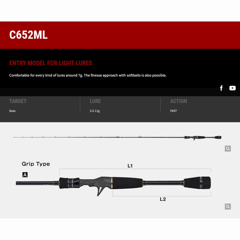 TAILWALK RODS Backhoo Tres Baitcast Rods
