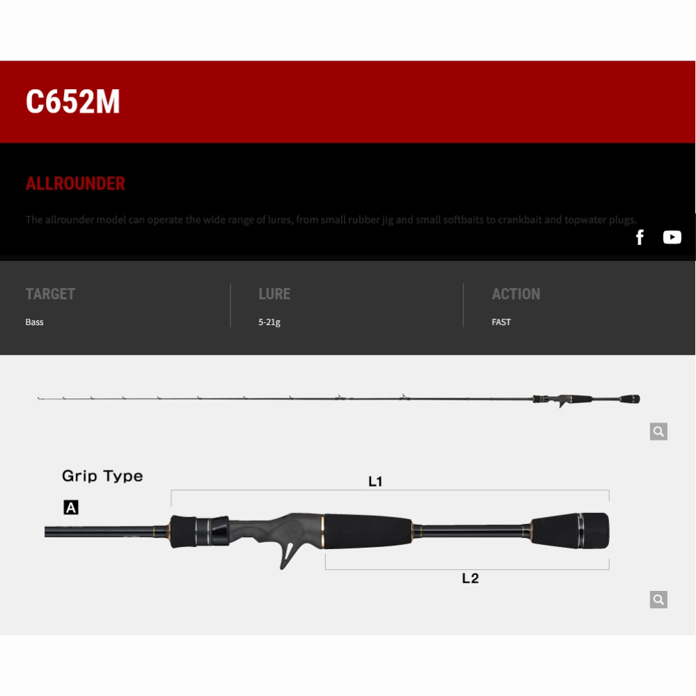 TAILWALK RODS Backhoo Tres Baitcast Rods