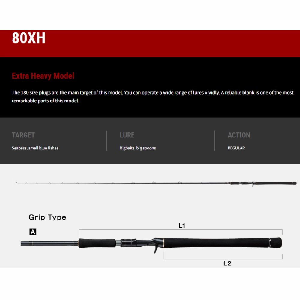 TAILWALK RODS Beecas  80XH Baitcast Rod