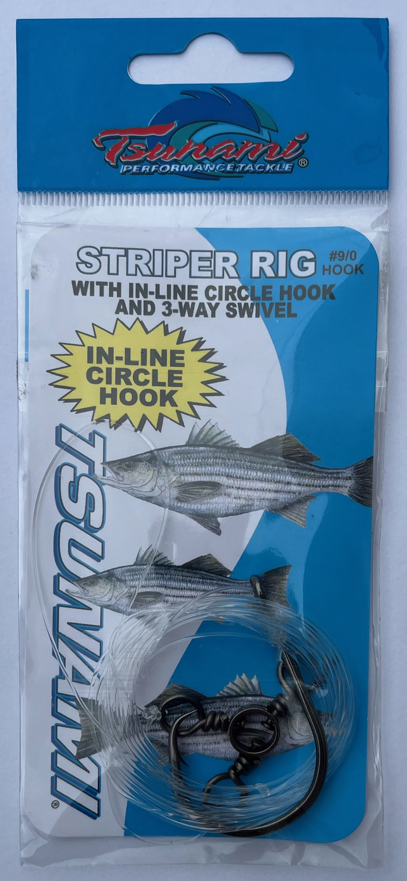 Tsunami TS-47XX Striped Bass In-Line Circle Hook Rig w/ 3-Way